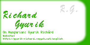 richard gyurik business card